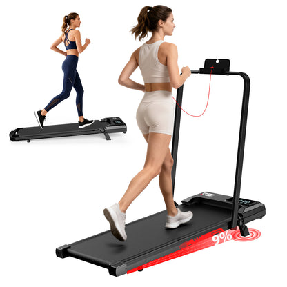 4-in-1 Opvouwbare Loopband met 9% Helling, Snelheid 1-8 kn/u