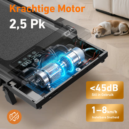 4-in-1 Opvouwbare Loopband met 9% Helling, Snelheid 1-8 kn/u